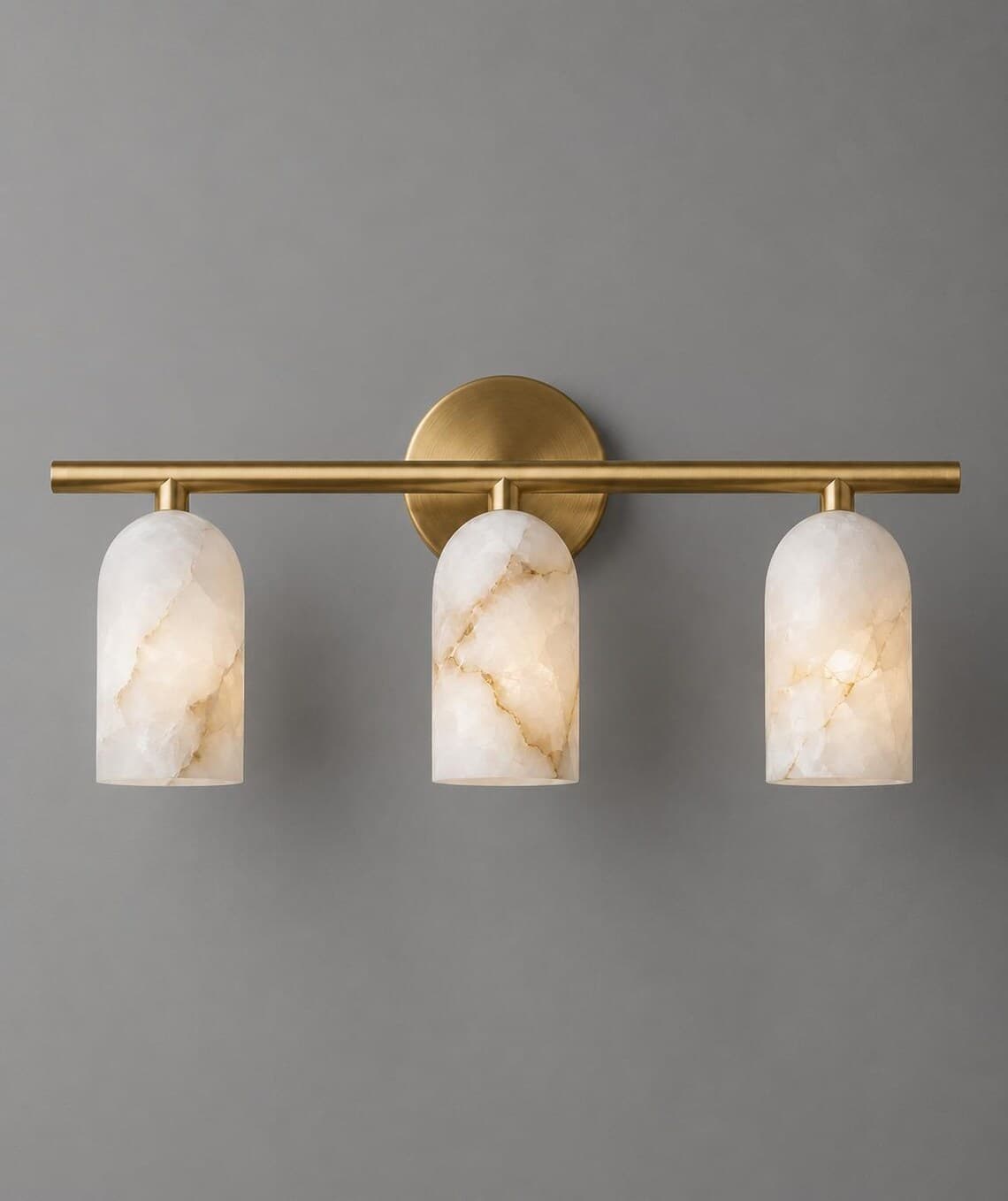 3-light alabaster modern brass vanity sconce (ALK-036) - image 1